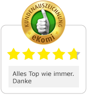 Ausgezeichnet durch das eKomi Siegel