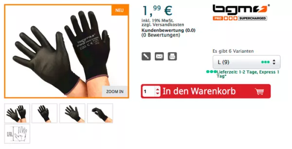 Feinstrickhandschuh BGM Pro-tection