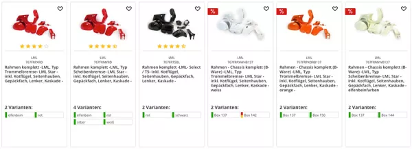 LML Rahmen Set für Rahmentausch Vespa PX