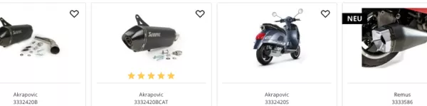 Vespa GTS HPE Auspuffanlagen