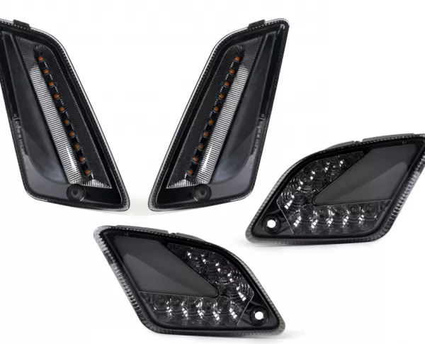 Blinker-Set vorne+hinten -MOTO NOSTRA (2019-) dynamisches LED Lauflicht, Tagfahrlicht vorne + Positionslicht hinten (E-Prüfzeichen)- Vespa GTS 125-300 HPE (2019-) - Moto Nostra Artikel-Nr.: MN619KTB