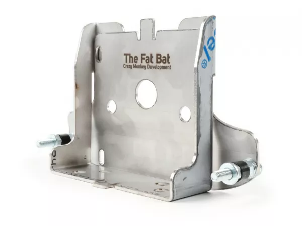 Reserveradhalter - Batteriehalter -CMD Fat Bat- Vespa PX, Edelstahl Crazy Monkey Development Artikel-Nr.: CMDFB0010