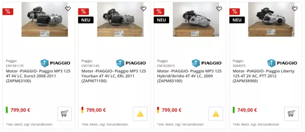 Piaggio Motor Motorroller