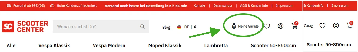 Link zum SC SHop zu Vespa und Lambretta Werkzeug