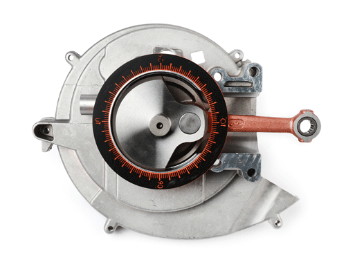 Edelstahl Gradscheibe gebaut in motor