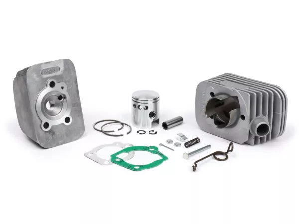 Teile von die Tuning kit, Zylinder, Kolben, Dichtung.