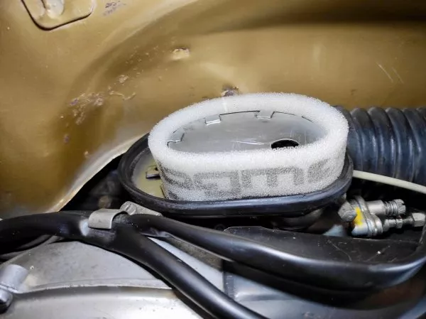 bgm air filter on a Vespa