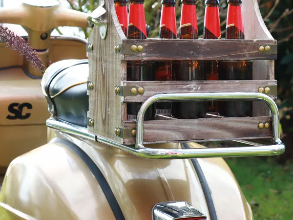 Luggage rack with beer