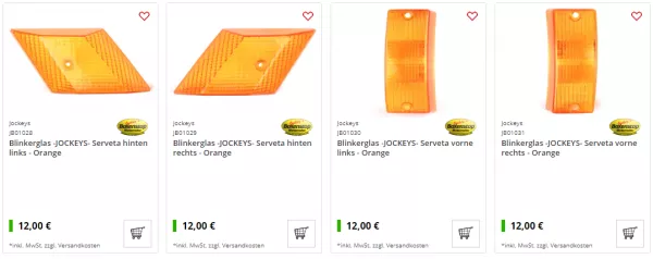 Blinkerglas JOCKEYS