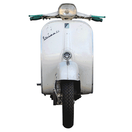 Beinschild Klemmspiegel für Vespa und Lambretta