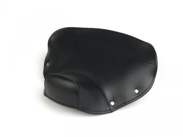 Saddle cover -LAMBRETTA front (closed front, distance between springs 22cm)- LD - black