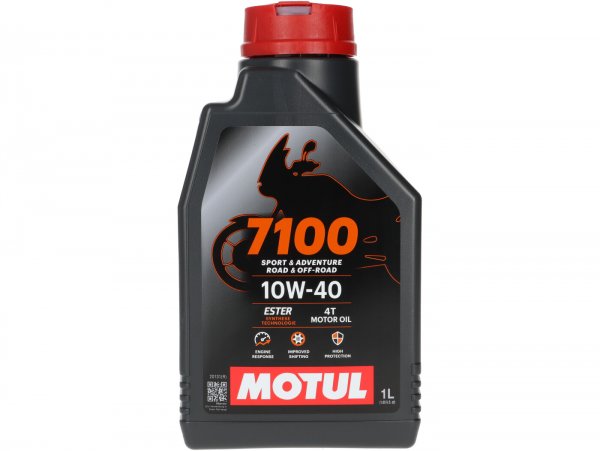 Oil - Engine oil -MOTUL 7100- 4-stroke SAE 10W-40 fully synthetic  (Jaso MA2)- 1000ml - recommended by Kingwelle as gear oil for Vespa Classic Smallframe//Largeframe