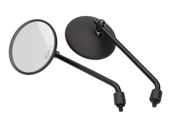 mirror -101 OCTANE- set round aluminum black M8 220mm