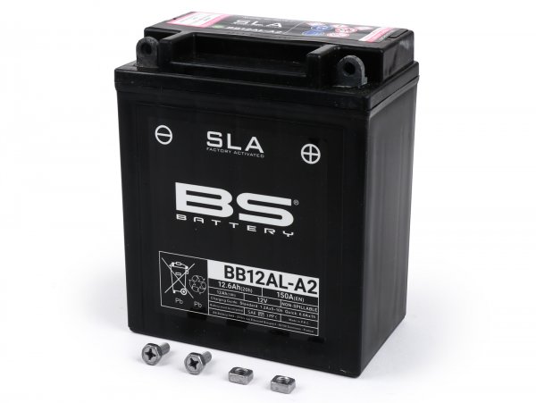 Batería (SLA/gel), sin mantenimiento -BS BATTERY BB12AL-A2, 12V 12Ah, 134x80x160mm