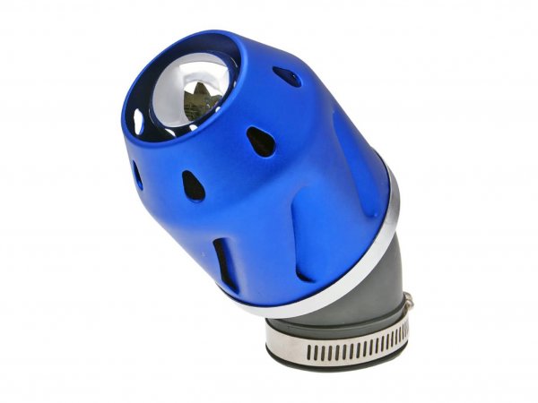 air filter -101 OCTANE- Grenade blue bent version 42mm carb connection