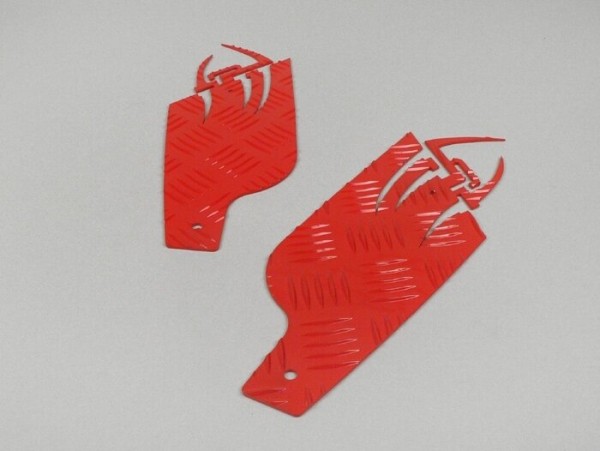 Runningboard alloy -DF OPTICPARTS Style 16- Peugeot JetForce - rear part - red