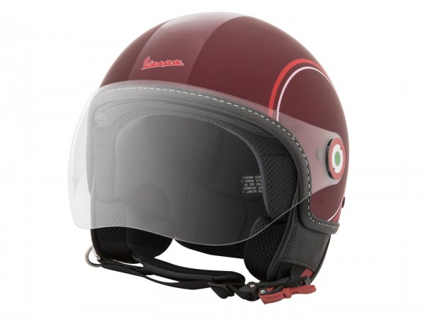 Helm -VESPA Jethelm Modernist- ABS-  rot weiß- XS (52-54 cm)