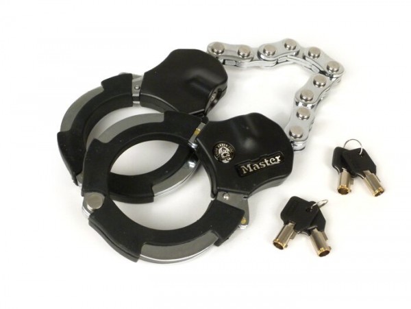 Double lock chain combo (handcuffs) -MASTER LOCK Cuff Lock- security level 9- 55cm