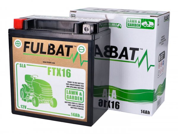 Battery (gel), maintenance-free -FULBAT FTX16, 12V, 14Ah, 150x87x161mm