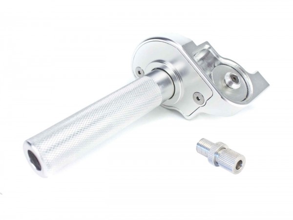 Quick action throttle grip -SCOOTER & SERVICE CNC- aluminium - anodised silver