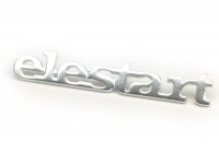 Badge side panel -VESPA- elestart- Vespa PK50 S Lusso Elestart (-V5X2T3005233), PK125 S Elestart (-VMX5T3006151)