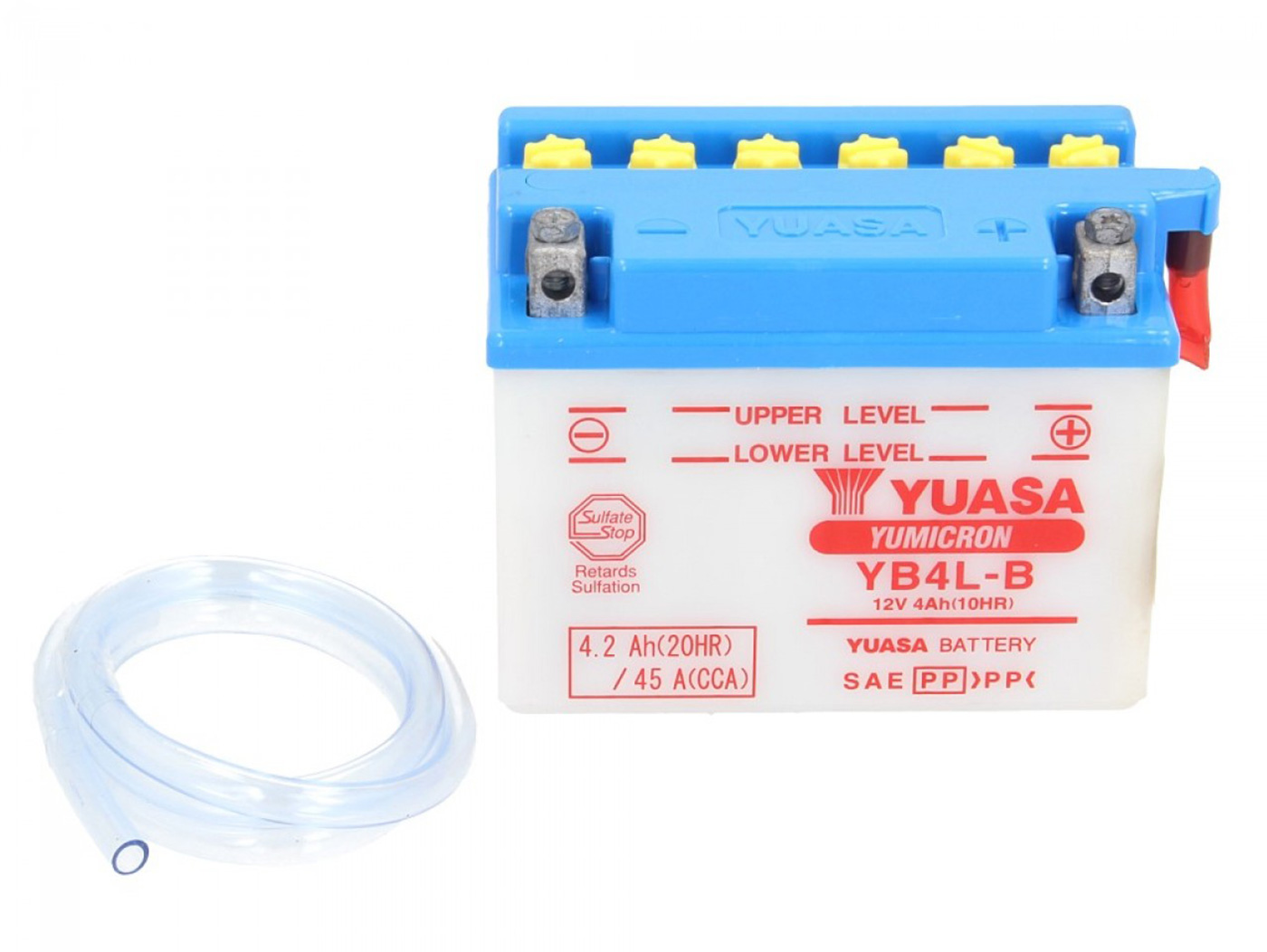 Yuasa YB4L-B Batterie 12V 4AH Säurepack Motorrad Roller Rollerbatterie YB4LB