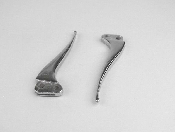 Brake and clutch lever set -OEM QUALITY, without ball end- Largeframe 1957-1968, Smallframe 1957-1968 - chrome