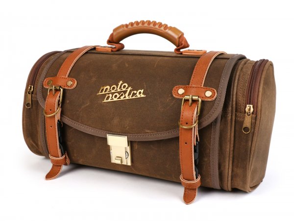 Taschenset rollcase 35l bagages sac nylon marron retro style vespa scooter