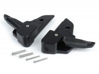 Pair of foot pegs -MOTO NOSTRA, CNC, black mat- Vespa Primavera 50-150, Sprint 50-150