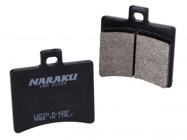 brake pads -NARAKU- organic for Aprilia SR50, Scarabeo, Baotian BT49QT