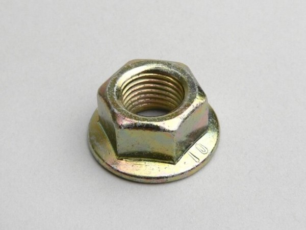 Nut with flange -DIN 6923- M14 x 1.5 (used for clutch bell Piaggio Master 400-500cc)