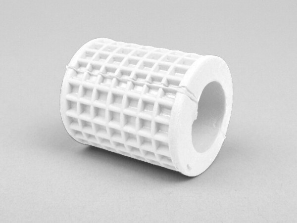 Kickstart rubber -OEM QUALITY- Vespa Largeframe - checkered (round) - white