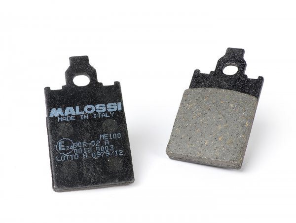 Brake pads -MALOSSI- Sport - homologated - 31,6x57,2mm - PIAGGIO Free, MALAGUTI F10, F12, F15, Crosser, Centro, BETA Chrono, Tempo