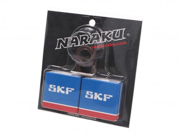 crankshaft bearing set -NARAKU- SKF metal cage for Peugeot horizontal