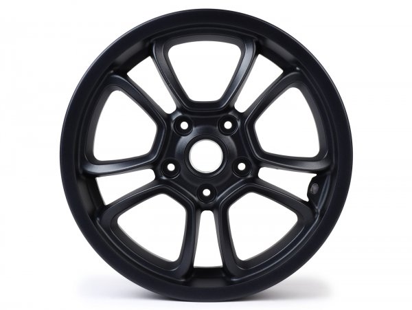 Wheel rim, graphite/polished, rear -PIAGGIO 3.00-12 inch - 10 spokes- Vespa GTS, GTS Super, GTV, Sei Giorni, GT 60, GT, GT L 125-300ccm