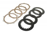Clutch plate set incl. steel discs -BGM PRO SPORT Alu- type Honda CR80 (narrow plates, 14mm), suitable for clutch basket Vespa Cosa2/FL (1992-), PX (1995-), Superstrong, Scooter & Service, MMW, Ultrastrong - 4-discs