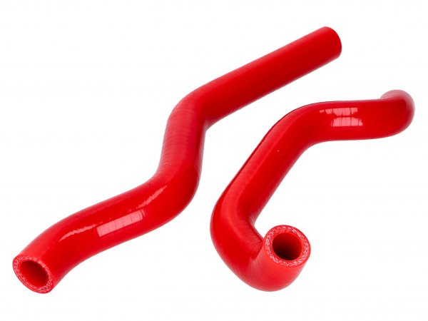 coolant hose set -NARAKU- silicone red for Rieju MRT, Beta, Sherco
