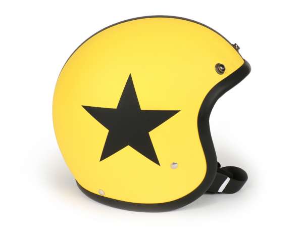 Helmet -DMD Jet Vintage- open face helmet, vintage - Star Yellow - S (55-56cm)