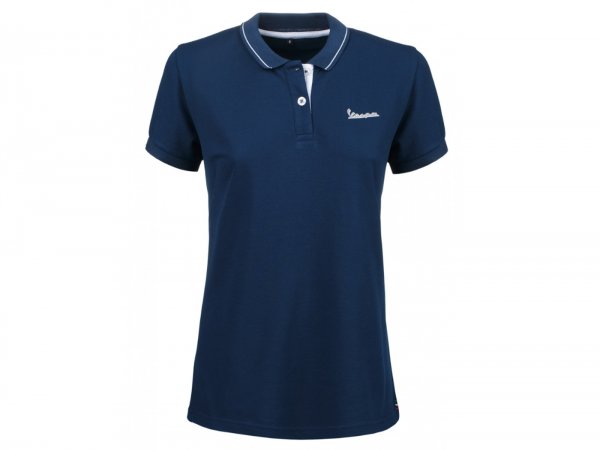 Polo-shirt, Damen -VESPA "Graphic", blau- L