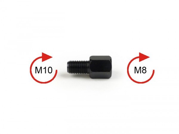 Adaptateur rétroviseur -Qualité OEM - rétroviseur avec M8 filet à droite pour le montage de M10 filet à droite