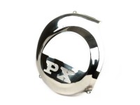 Flywheel cover -SPAQ- Vespa PX80, PX125, PX150, PX200 - lasercut -PX- stainless steel - models with electric starter
