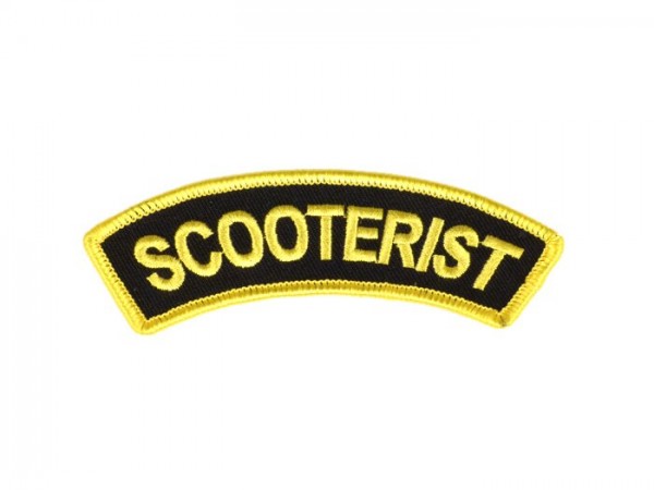 Patch  -SCOOTERIST- black/yellow - 100x35mm