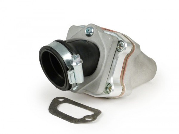 Intake manifold - for reed valve -POLINI 3-stud reed valve- Vespa PK XL - CS=Ø34mm (carburetors Ø28-30mm - PHBH, VHSH, PWK28, TMX30, Smartcarb 26-28)