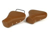 Saddle set -OEM QUALITY front and rear- large frame - with rivest on the side - brown