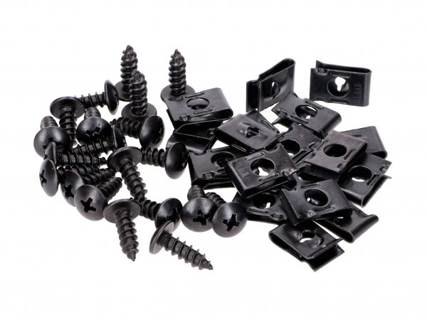 Plate nut set -101 OCTANE- with screws M5x15 - pack of 20