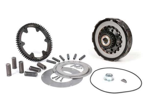 Clutch incl. primary gear -SC, Largeframe, type Cosa2/FL- primary gear BGM Pro 63 tooth (straight)- Vespa PX80-PX200, T5, Cosa, Sprint, Rally, GT125, GTR125, TS125, GL150, Super125 (VNC1, 11001-), Super150  - 24/63 tooth (2.62)