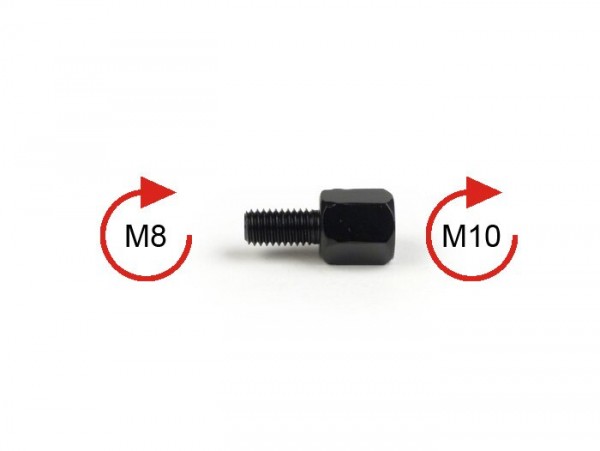 Adaptateur rétroviseur -Qualité OEM - rétroviseur avec M10 filet à droite pour le montage de M8 filet à droite