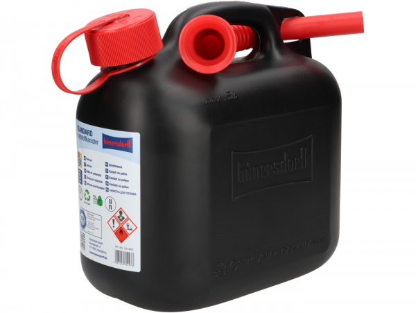 Bidón de gasolina 5l -HÜNERSDORFF- negro