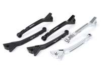 Pair of brake levers -BGM PRO Sport, long (165mm)- Vespa GT, GTL, GTS 125-300  - (yoc - 2022) - chrome - ABE