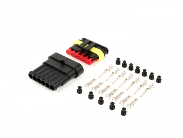 Kit macho/hembra, terminales cable para mazo de cables incl. -BGM PRO- tipo serie 060 AM SpecialSeal, 0.85-1.25mm², resistente al agua - 6 conectores